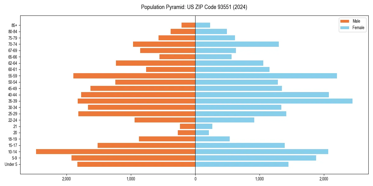 Population pyramid for 