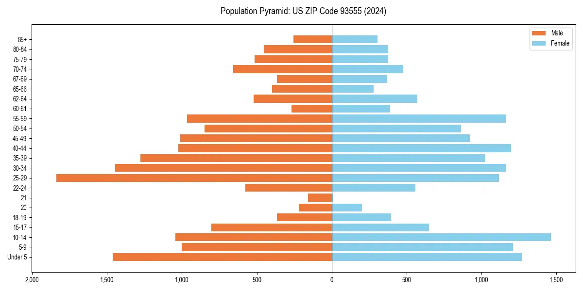 Population pyramid for 
