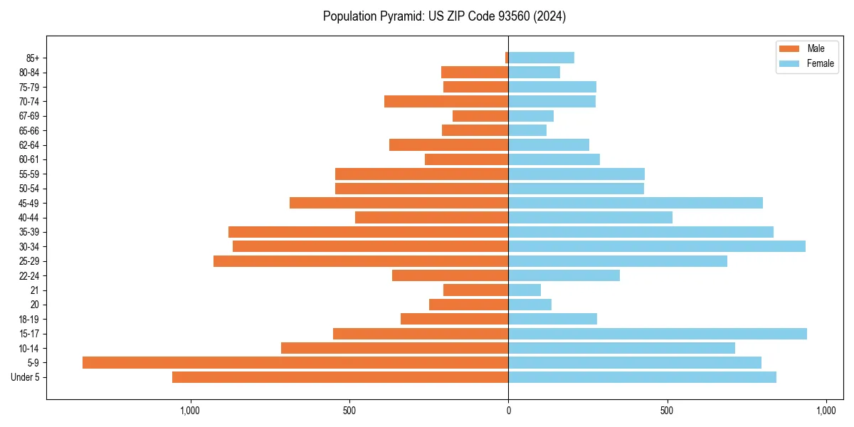 Population pyramid for 