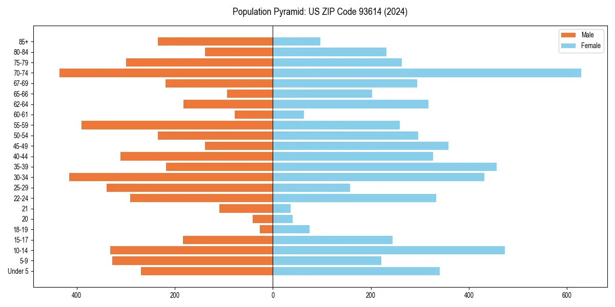 Population pyramid for 