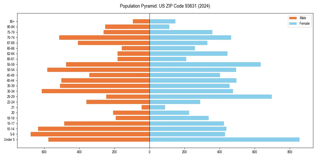 Population pyramid for 