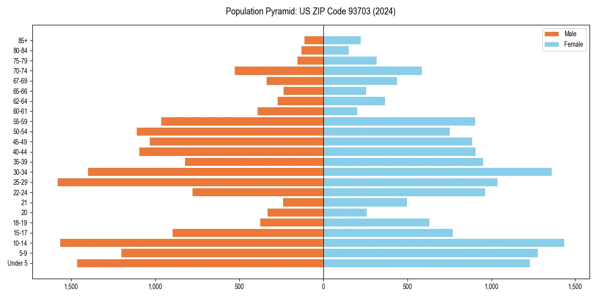 Population pyramid for 