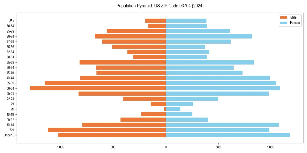 Population pyramid for 