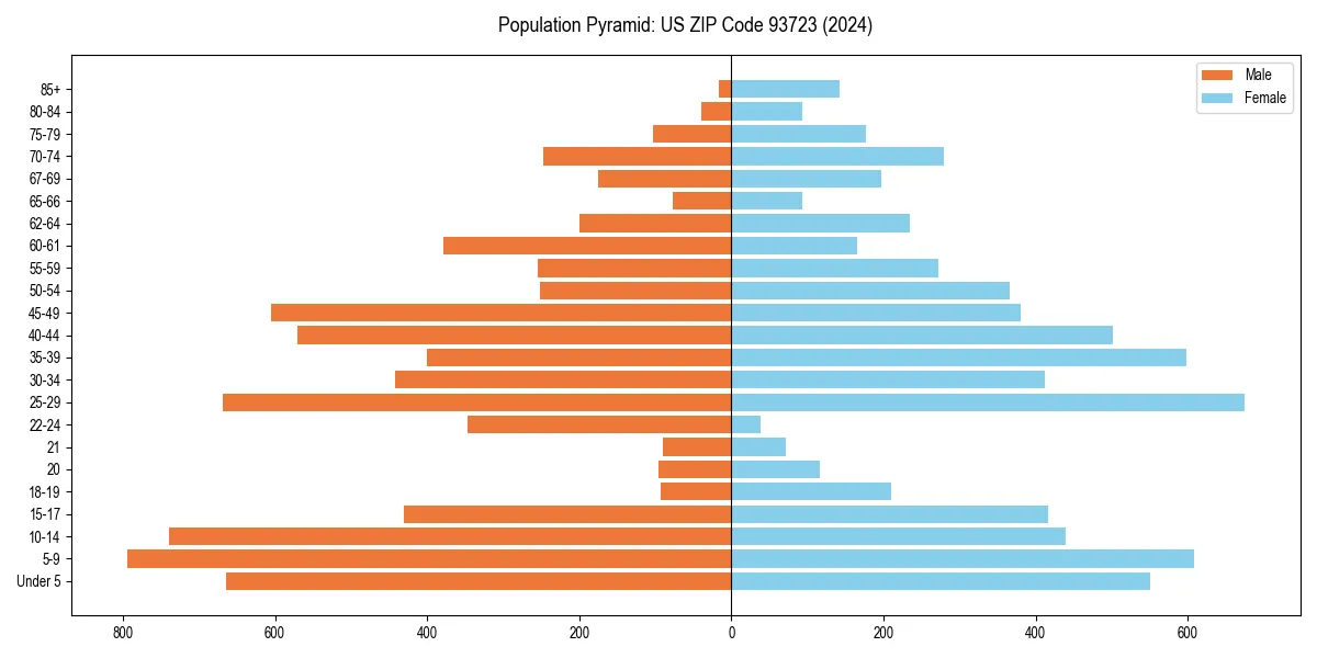 Population pyramid for 