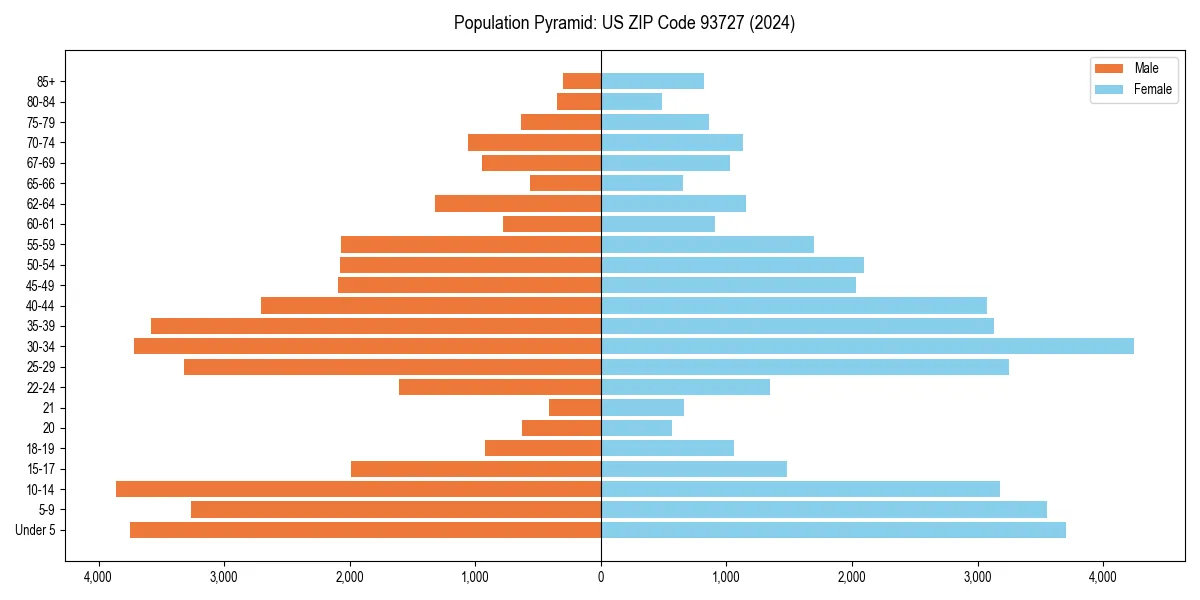 Population pyramid for 