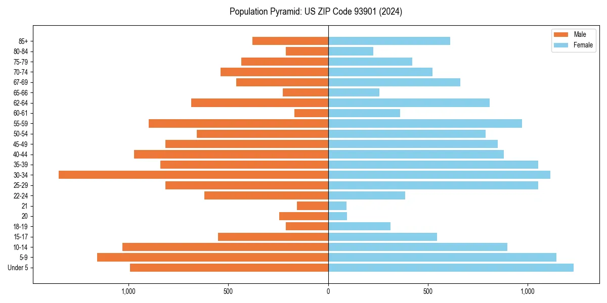 Population pyramid for 