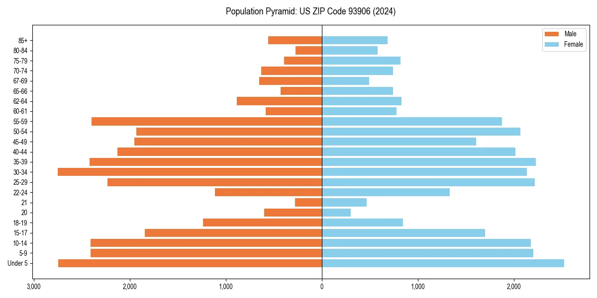 Population pyramid for 