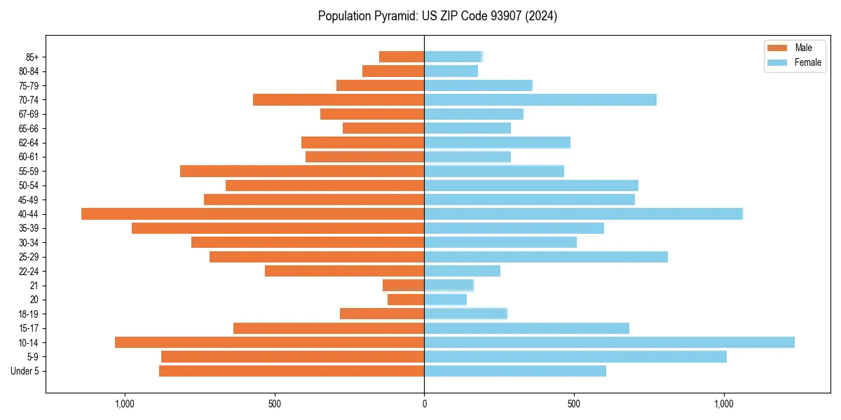 Population pyramid for 