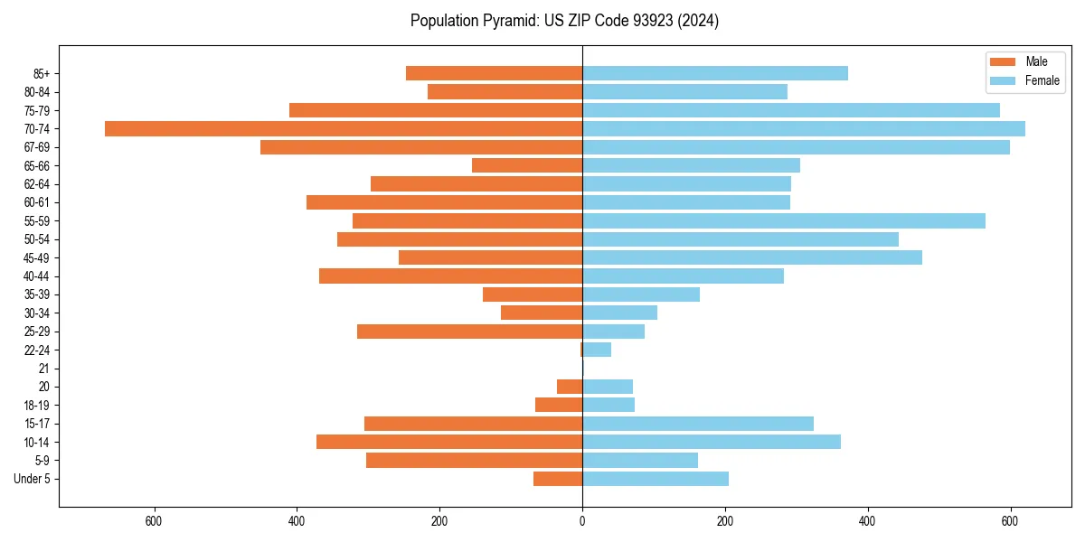 Population pyramid for 