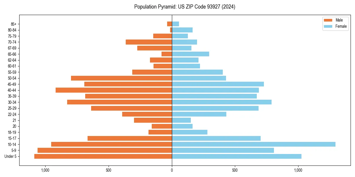 Population pyramid for 