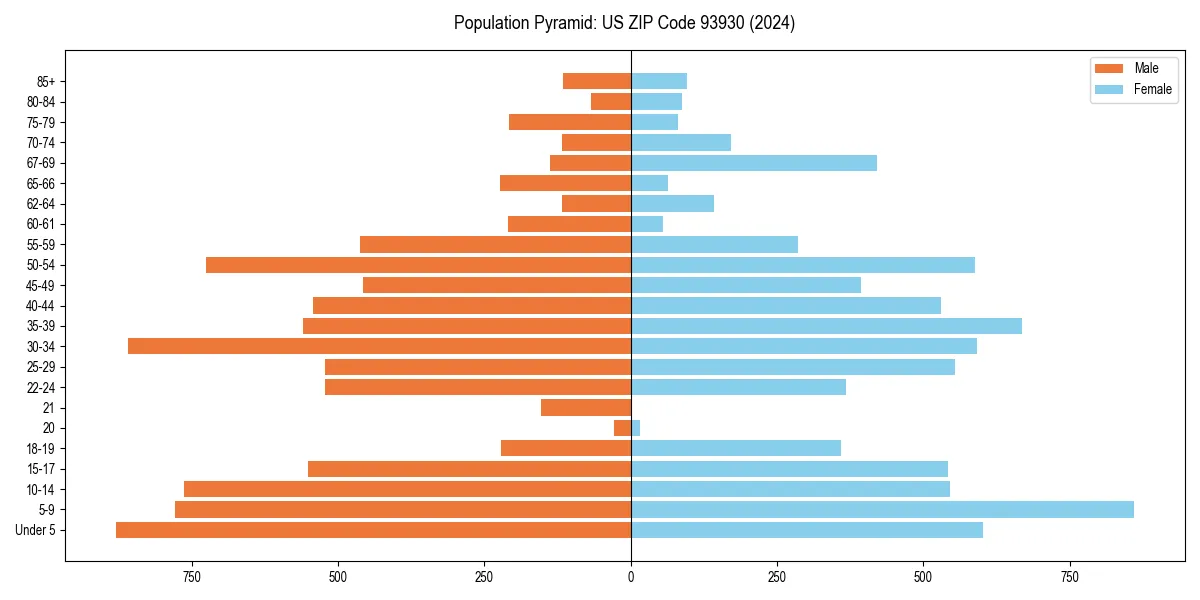 Population pyramid for 