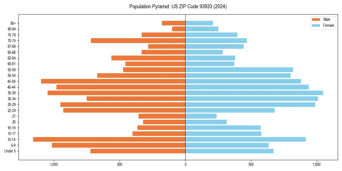 Population pyramid for 