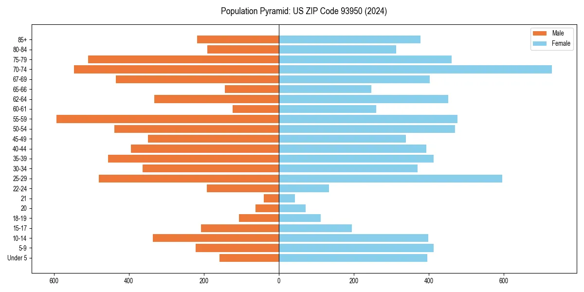 Population pyramid for 
