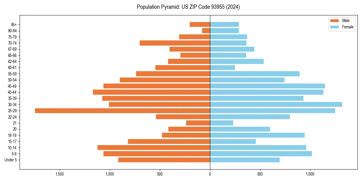 Population pyramid for 