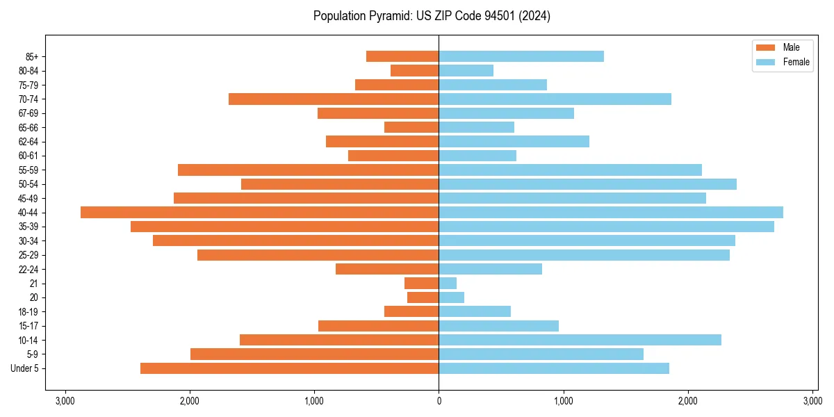 Population pyramid for