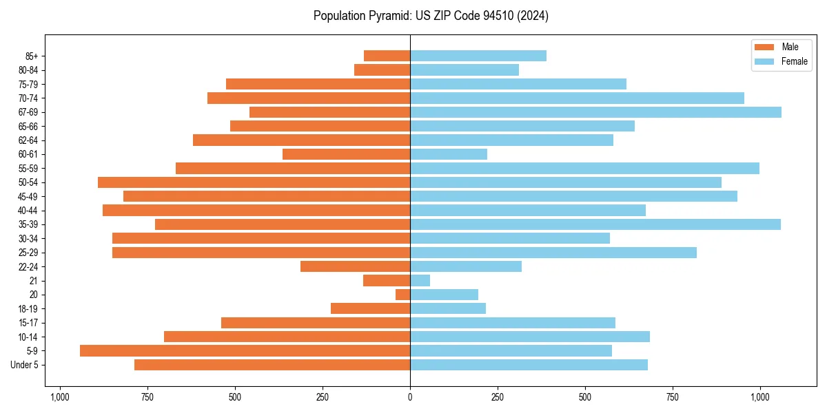 Population pyramid for