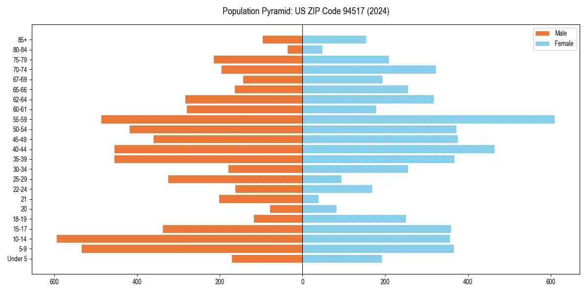 Population pyramid for 
