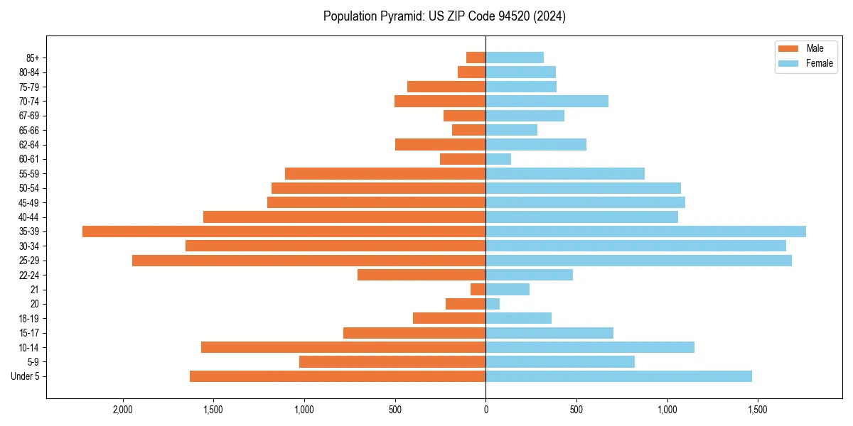 Population pyramid for 