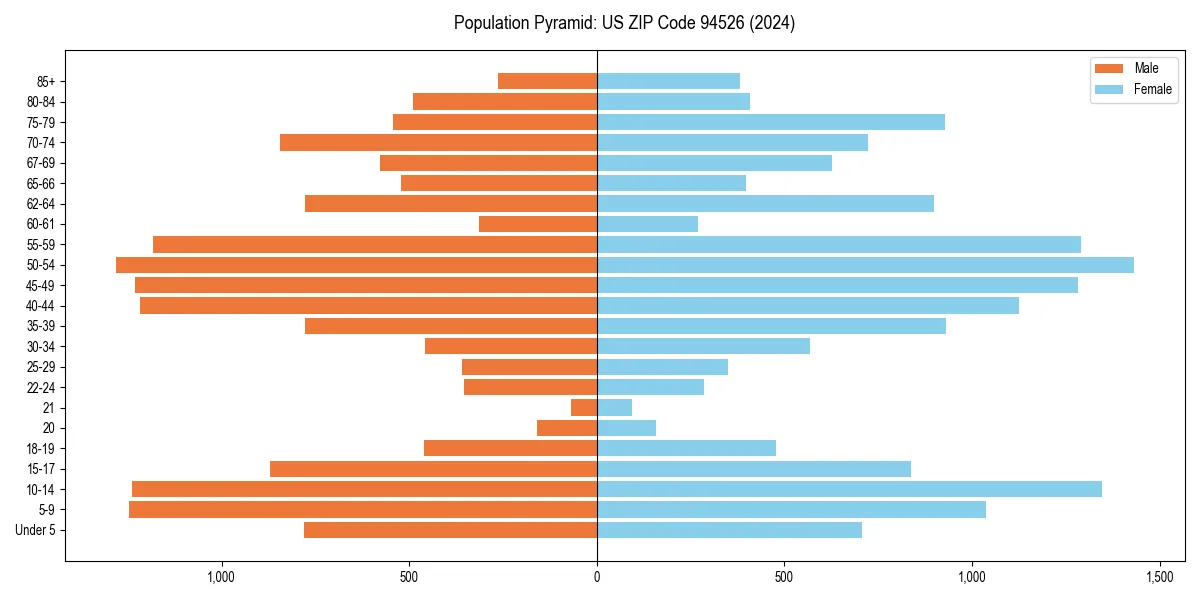 Population pyramid for 