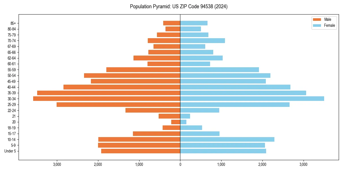 Population pyramid for 