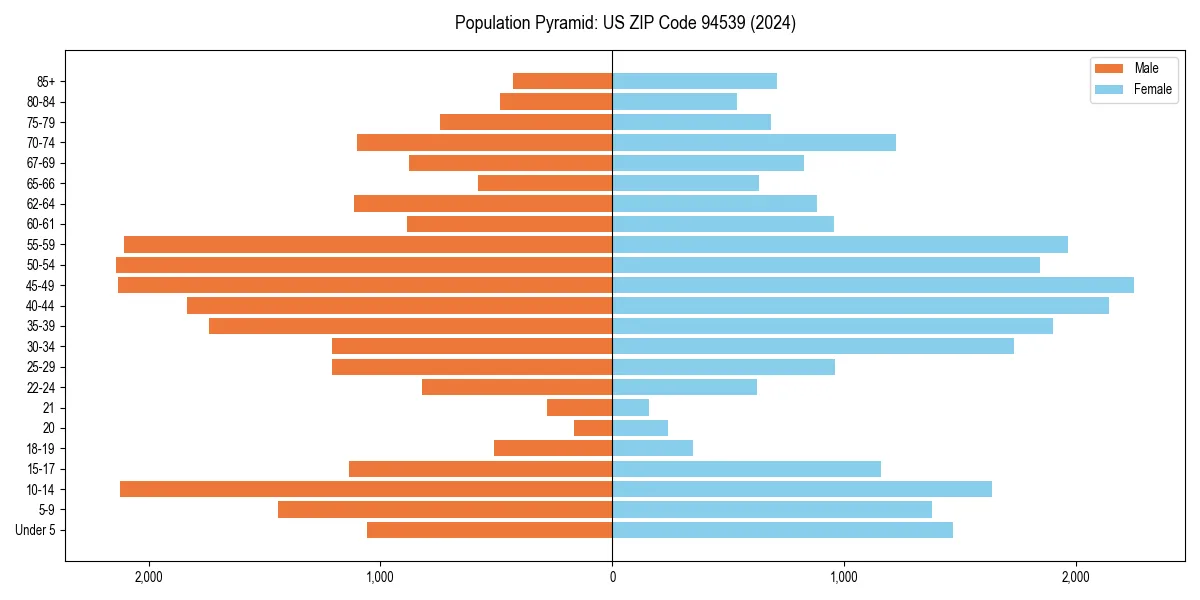Population pyramid for 
