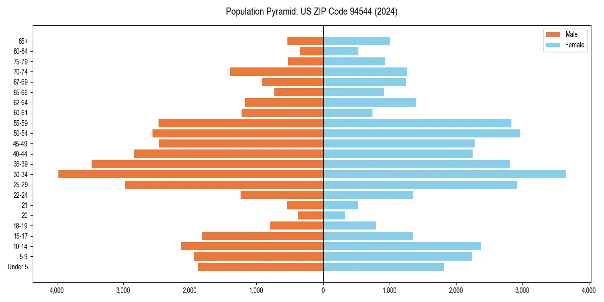 Population pyramid for 