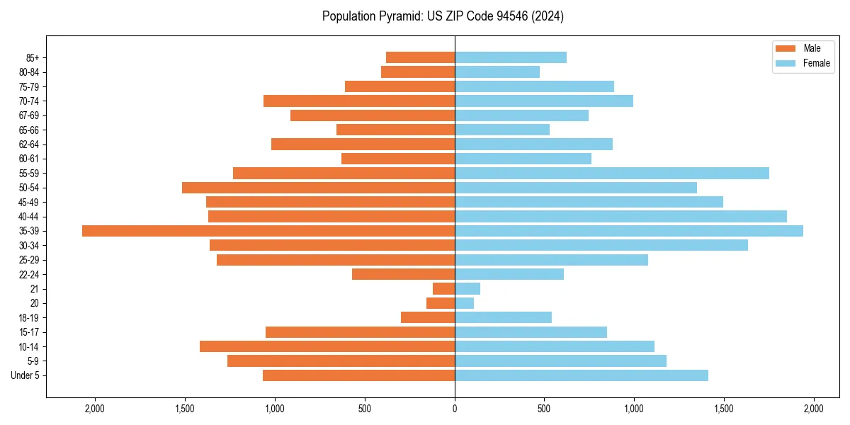 Population pyramid for 
