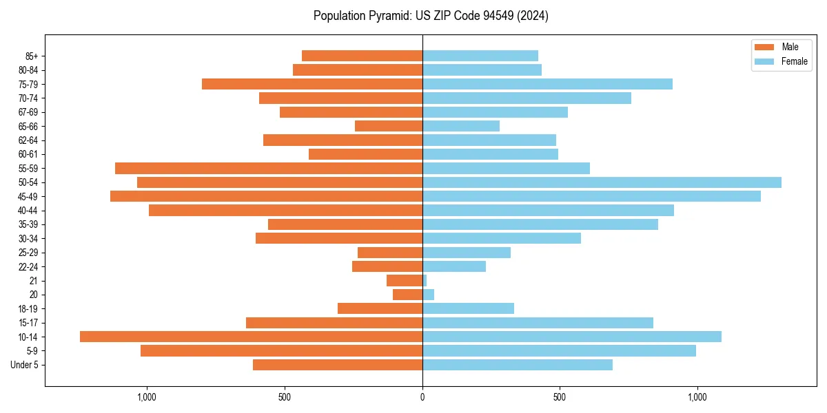 Population pyramid for 