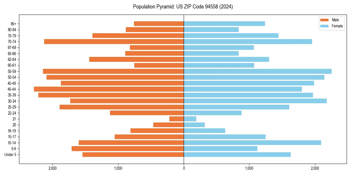 Population pyramid for 