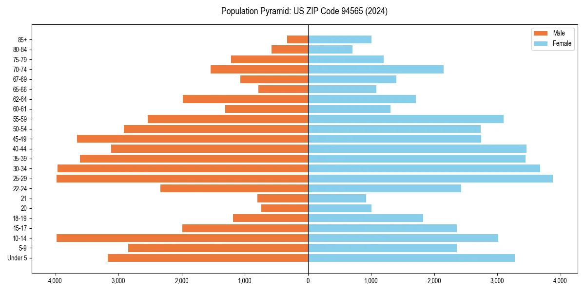Population pyramid for 