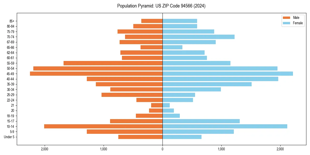 Population pyramid for 
