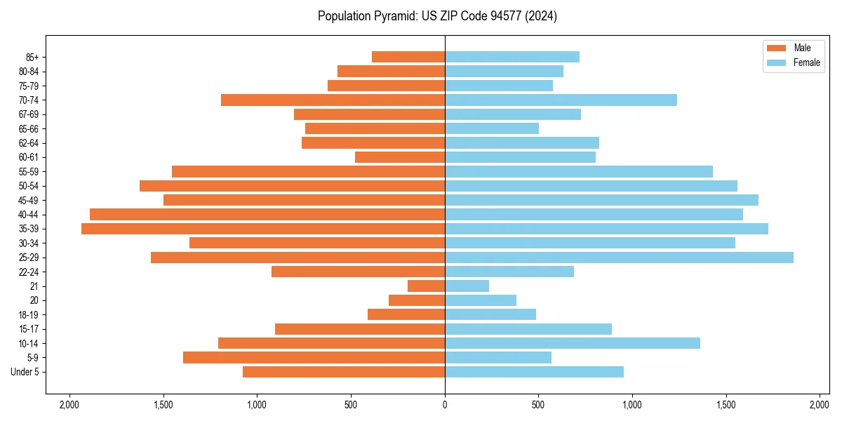 Population pyramid for 