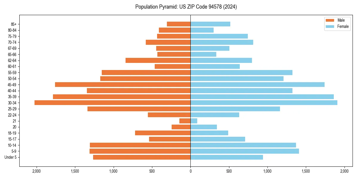 Population pyramid for 