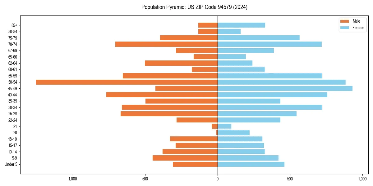 Population pyramid for 