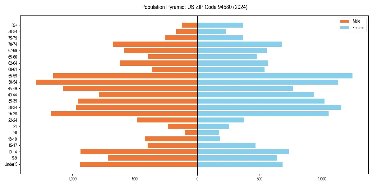 Population pyramid for 