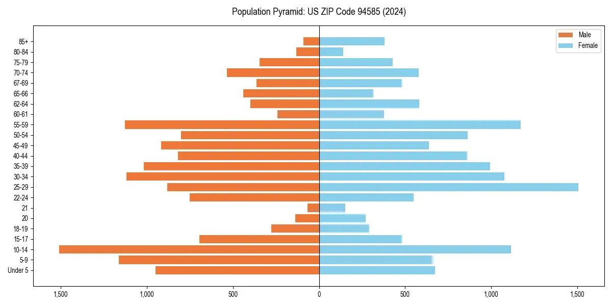 Population pyramid for 