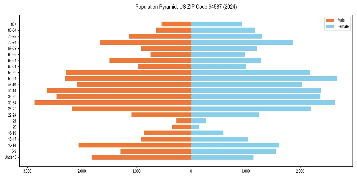 Population pyramid for 