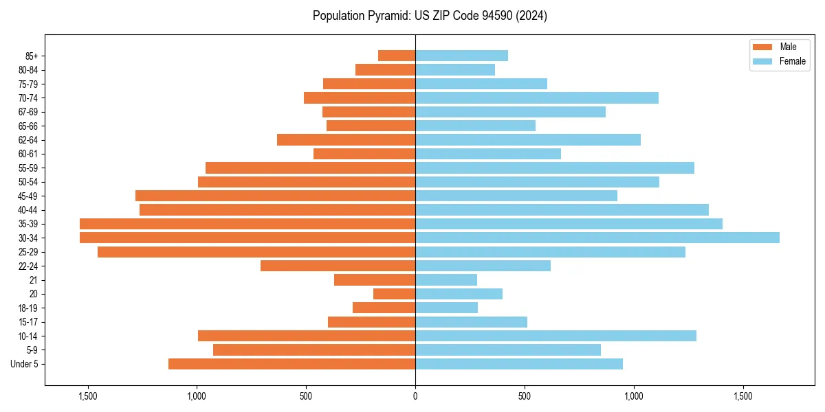 Population pyramid for 