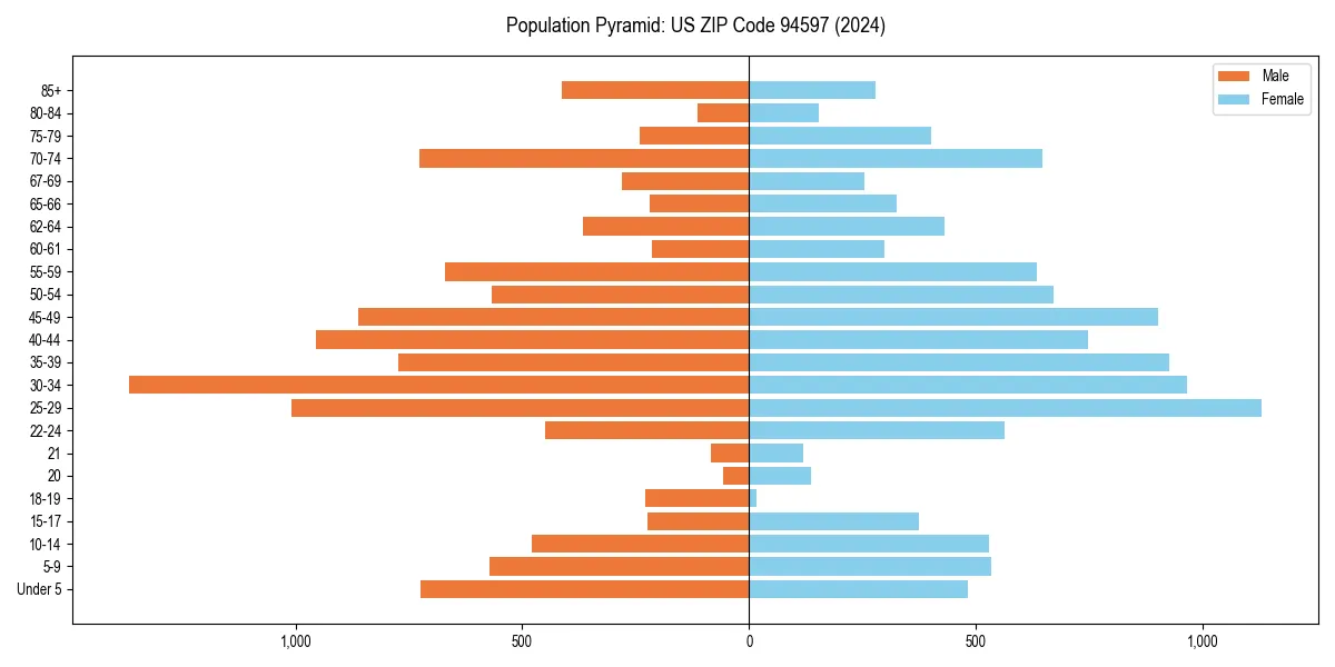 Population pyramid for 