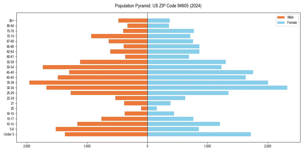 Population pyramid for 