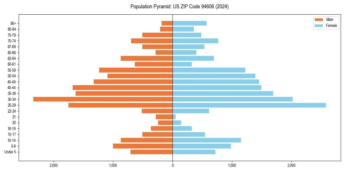 Population pyramid for 