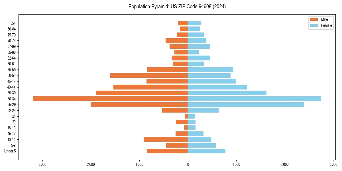 Population pyramid for 