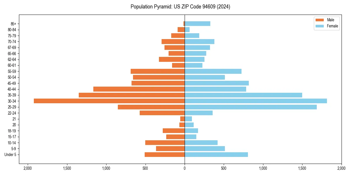 Population pyramid for