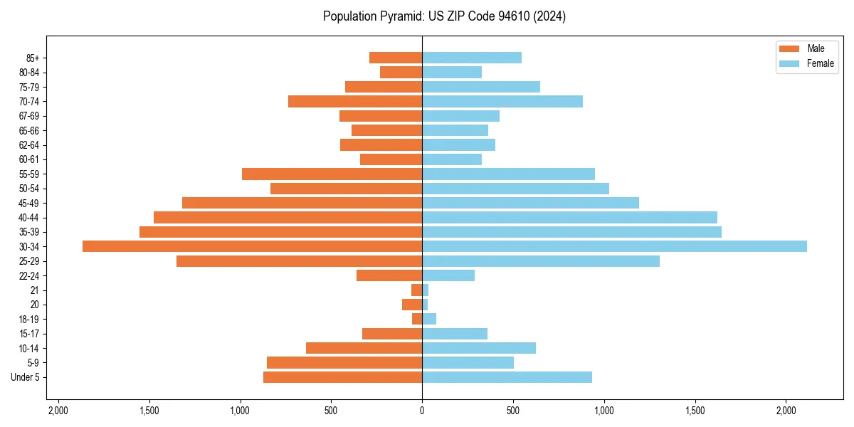 Population pyramid for 