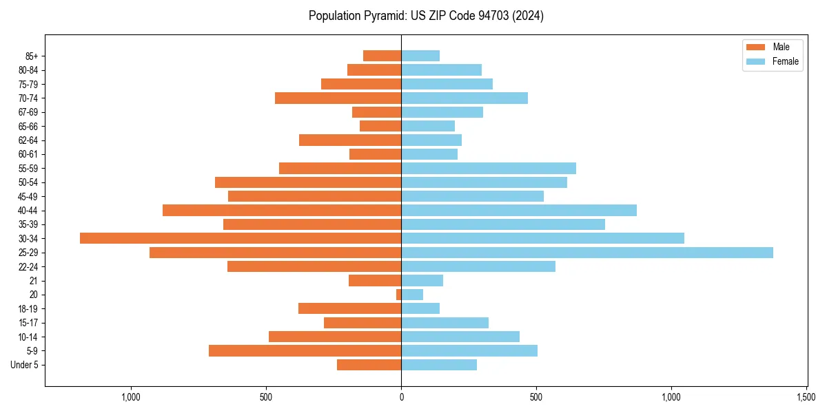 Population pyramid for 