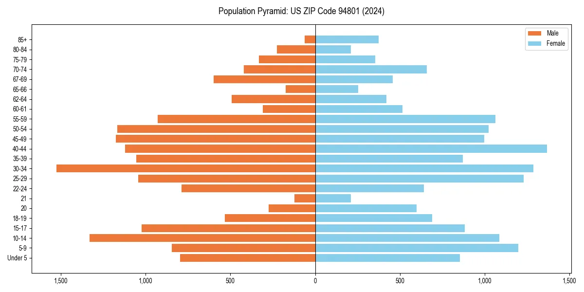 Population pyramid for 