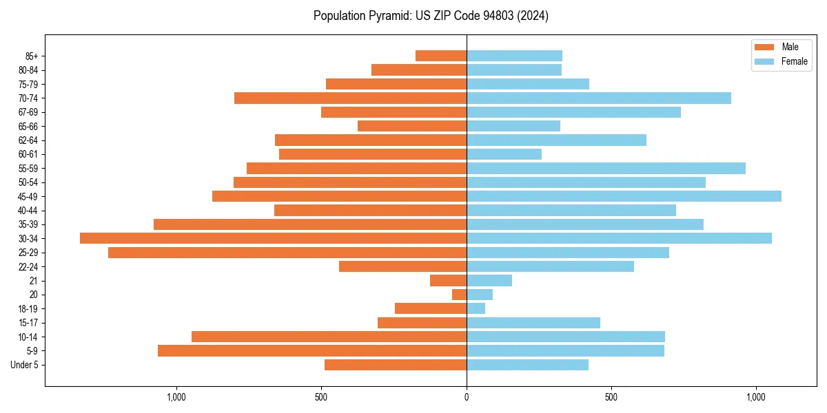 Population pyramid for 