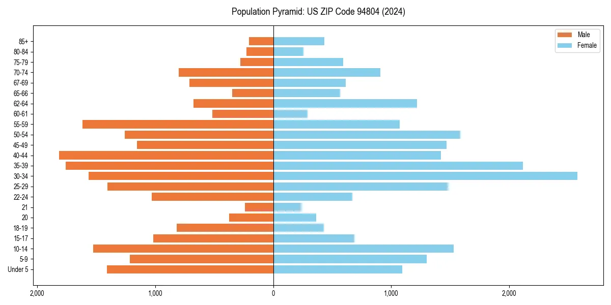 Population pyramid for 