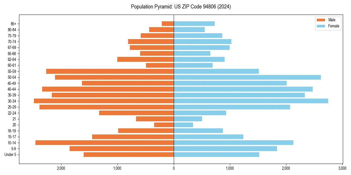 Population pyramid for 