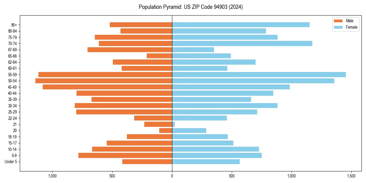 Population pyramid for 